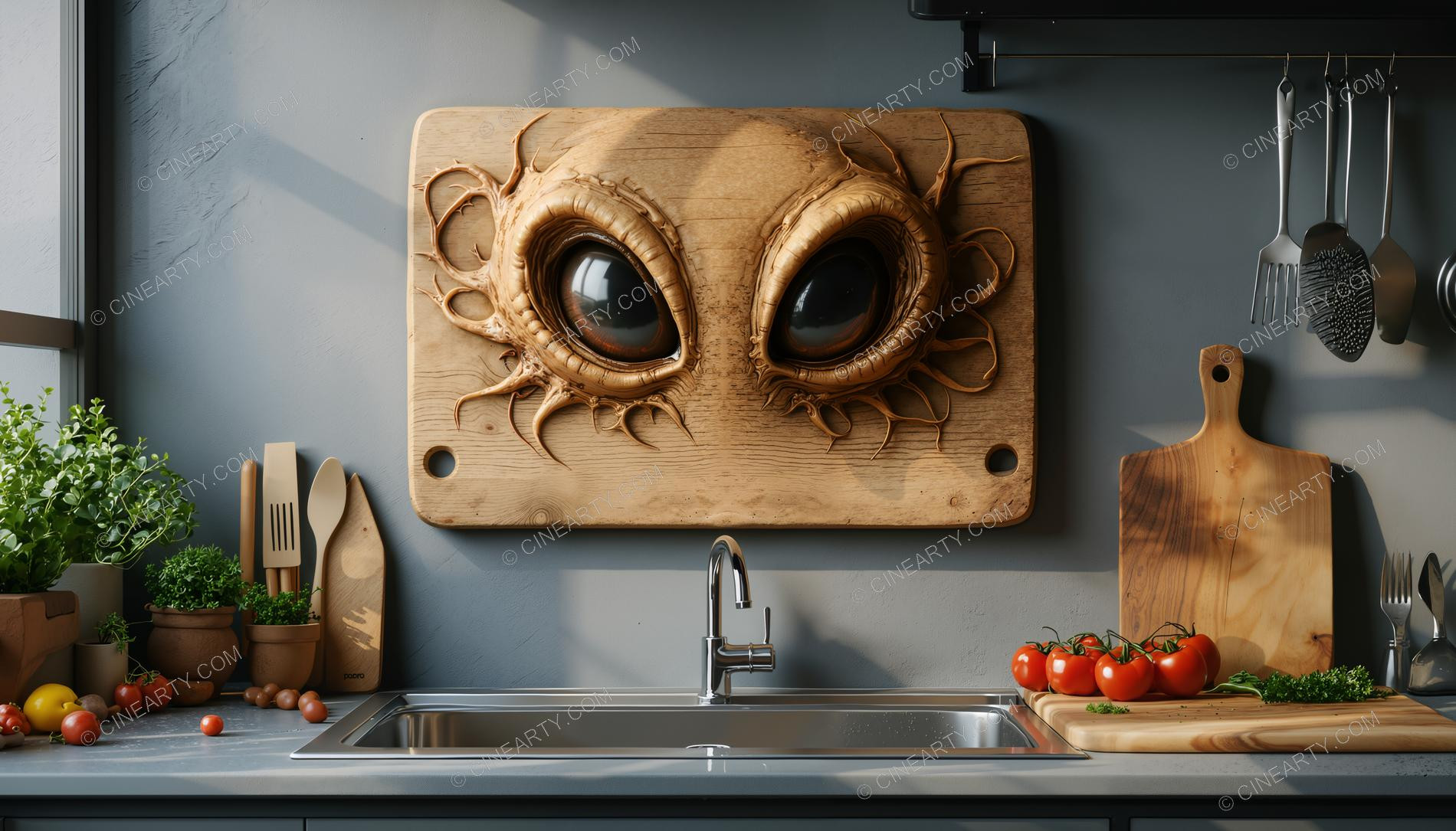 Aliens Disguise As Kitchen Cutting Board 69192