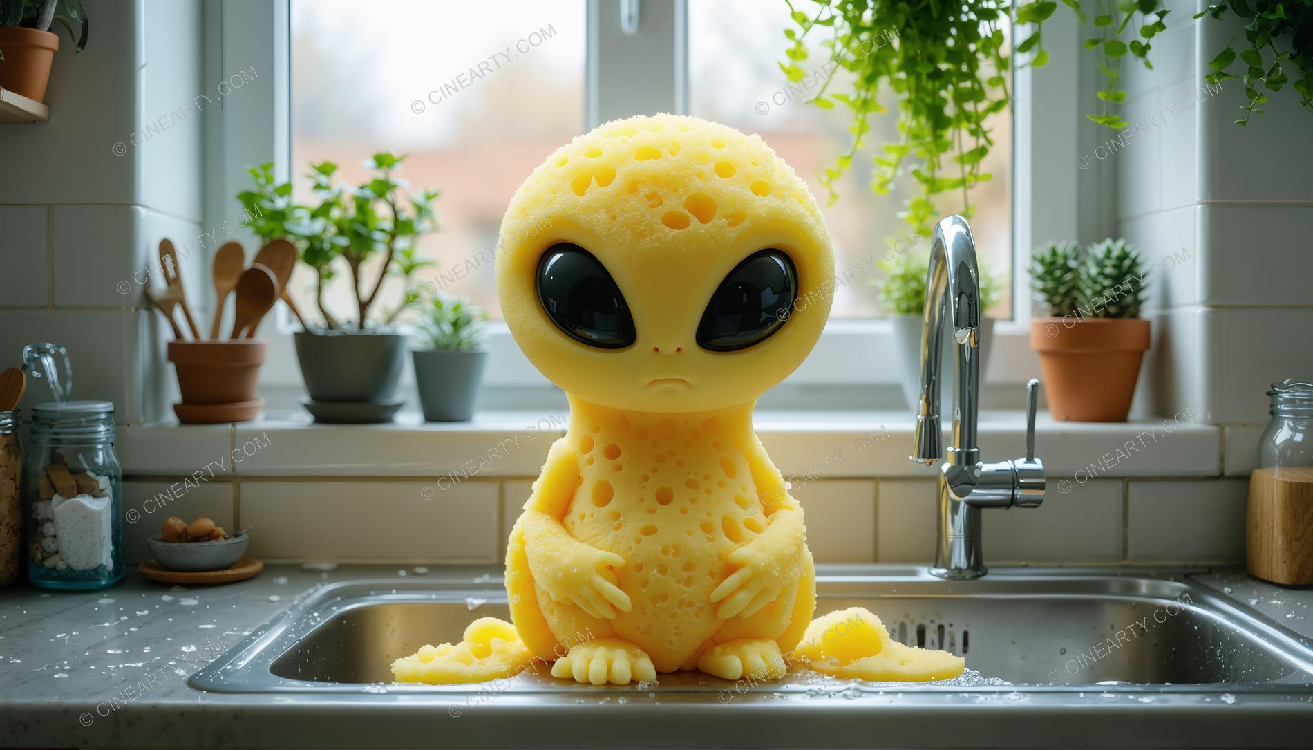 Aliens Disguise As kitchen Sponge 07151