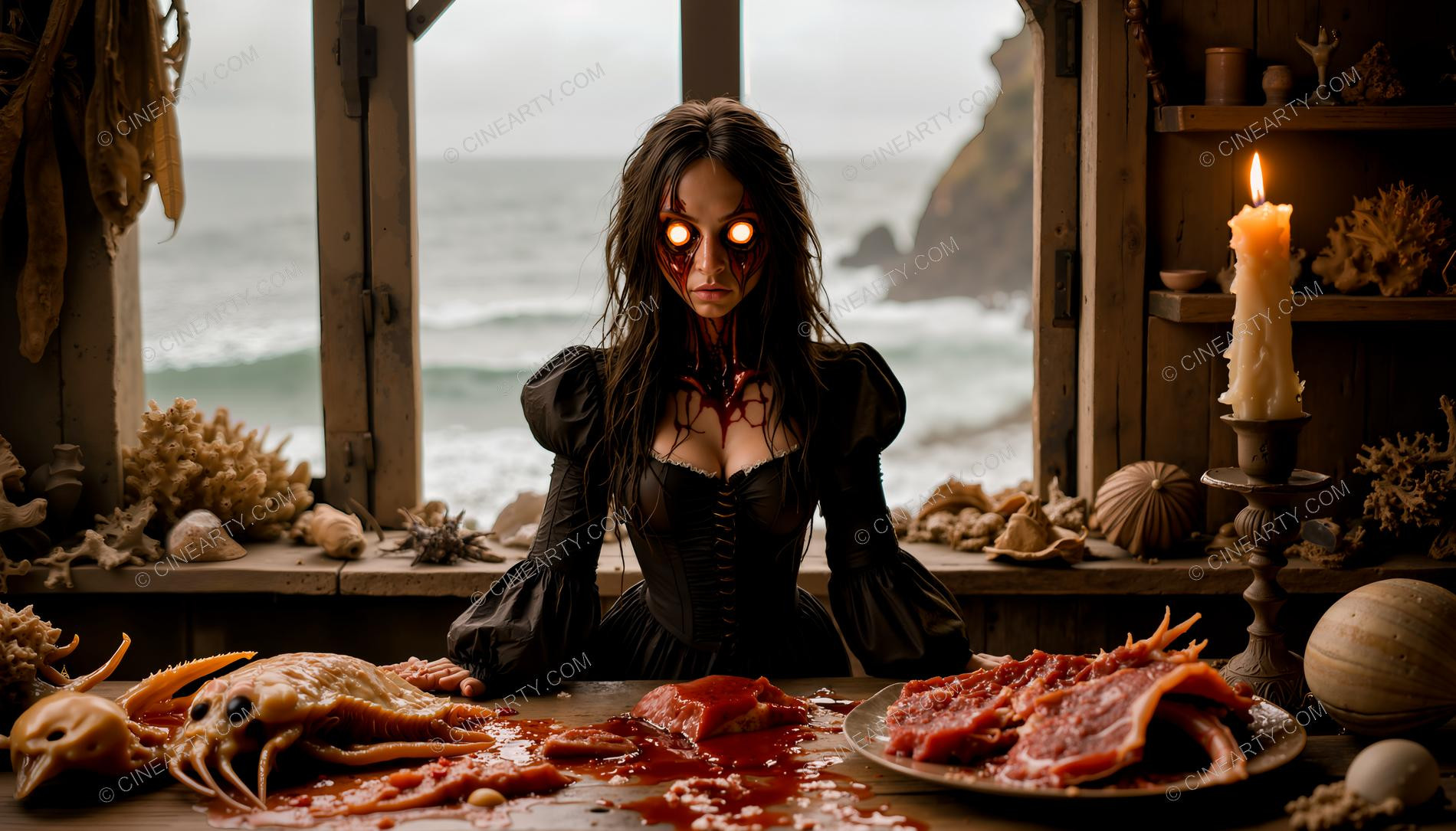 Unknown Sea-born Being at Window 88432