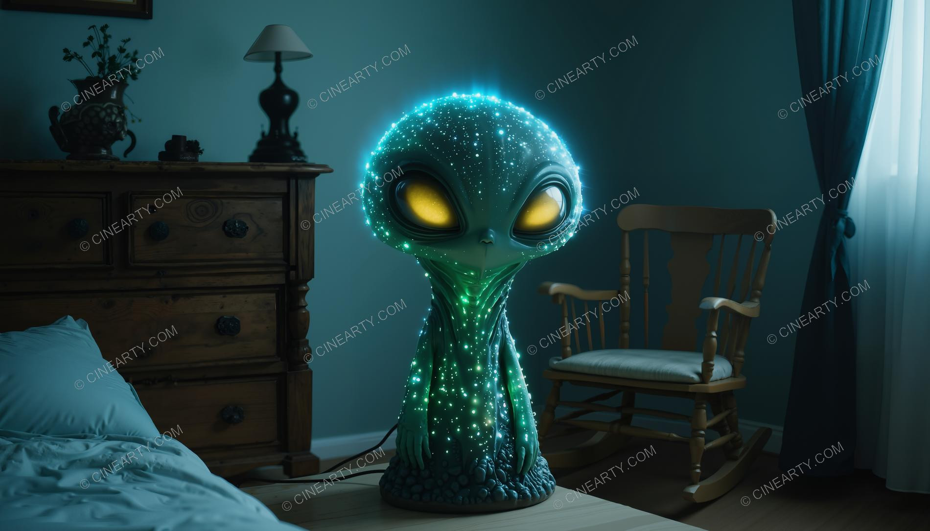 Aliens Disguise As Lamp 82624