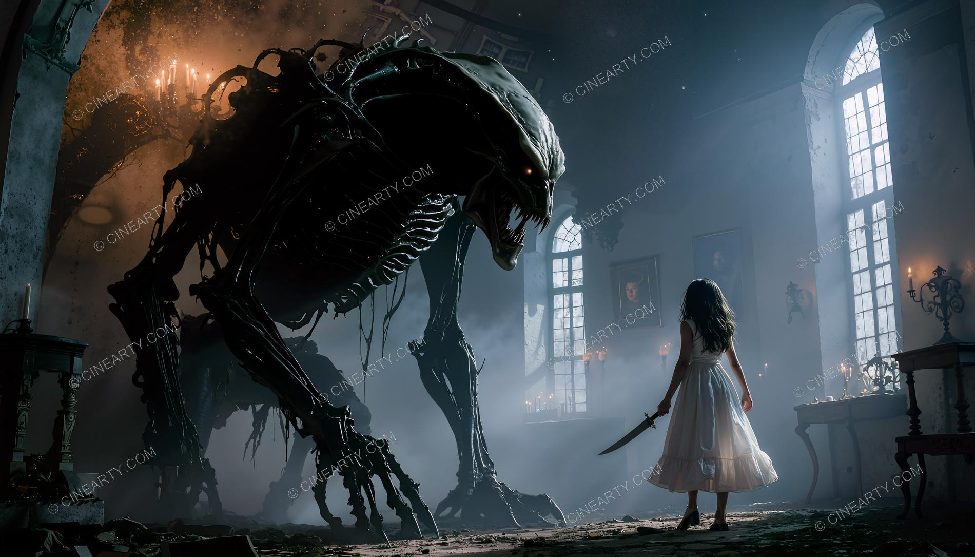 Demon Fighting with Girl 12680