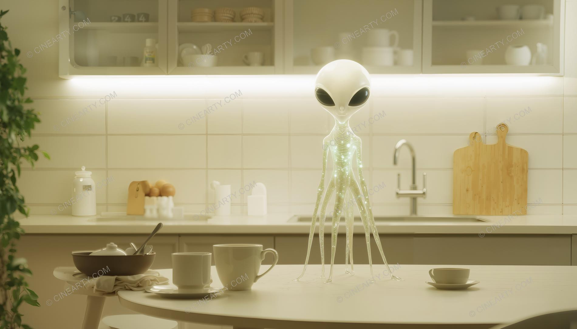 Aliens in Kitchen Room 04649