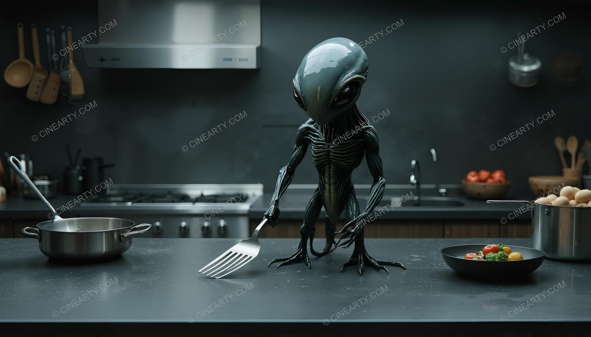 Aliens in Kitchen Room 51369