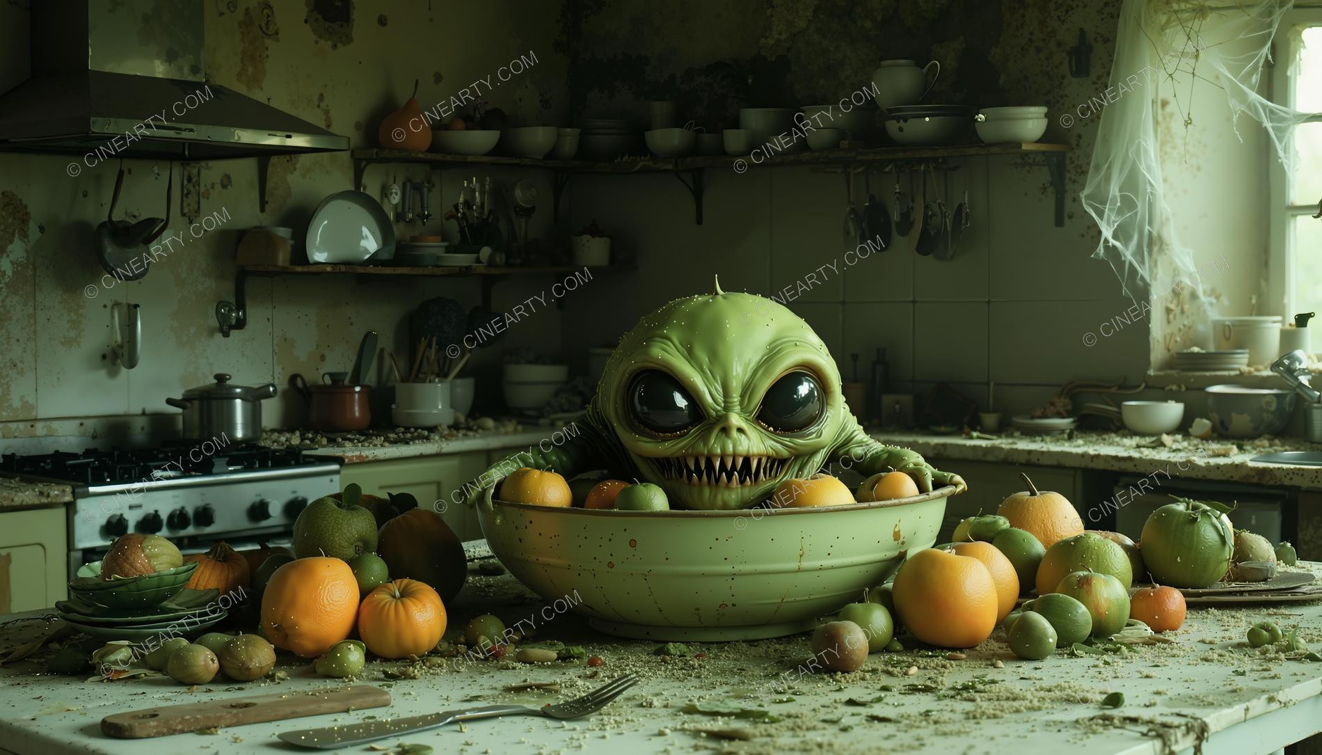 Aliens in Kitchen Room 69394