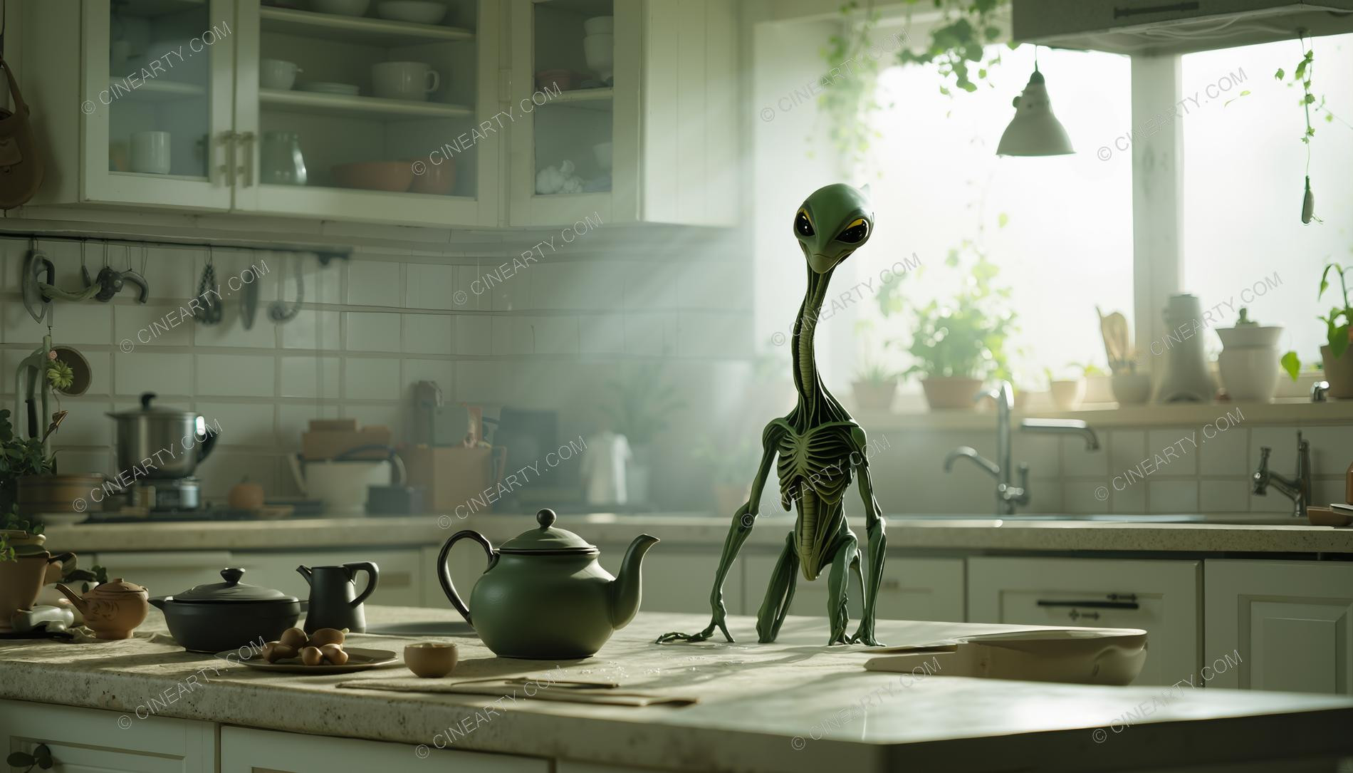 Aliens in Kitchen Room 19967