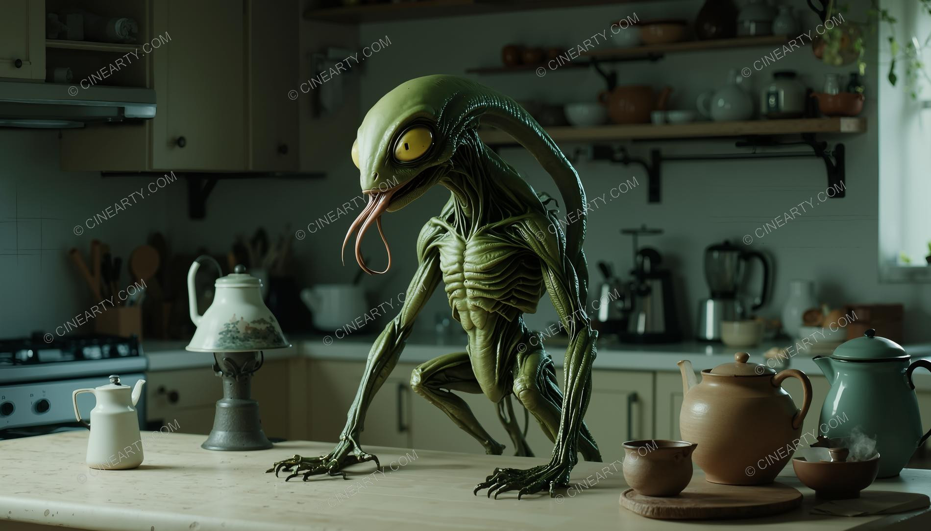 Aliens in Kitchen Room 48814