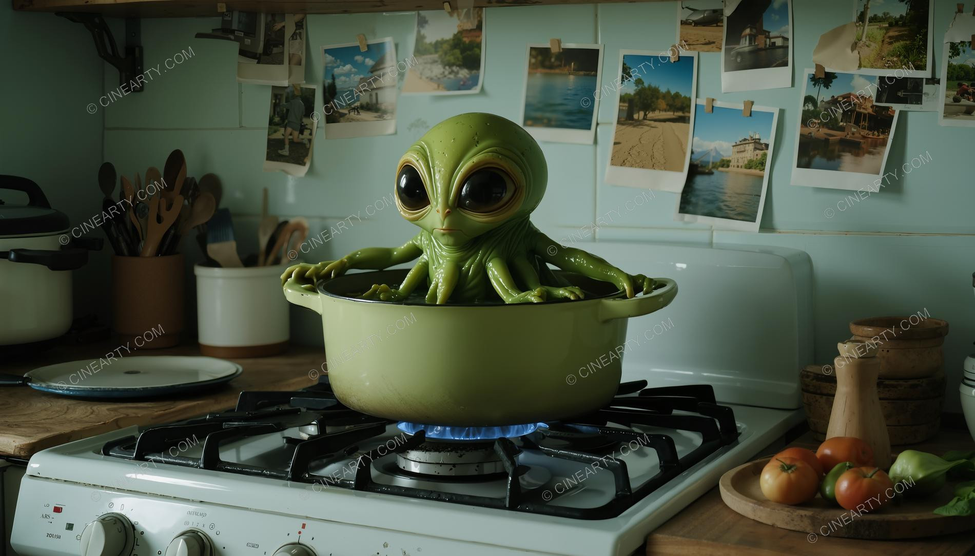 Aliens in Kitchen Room 67350