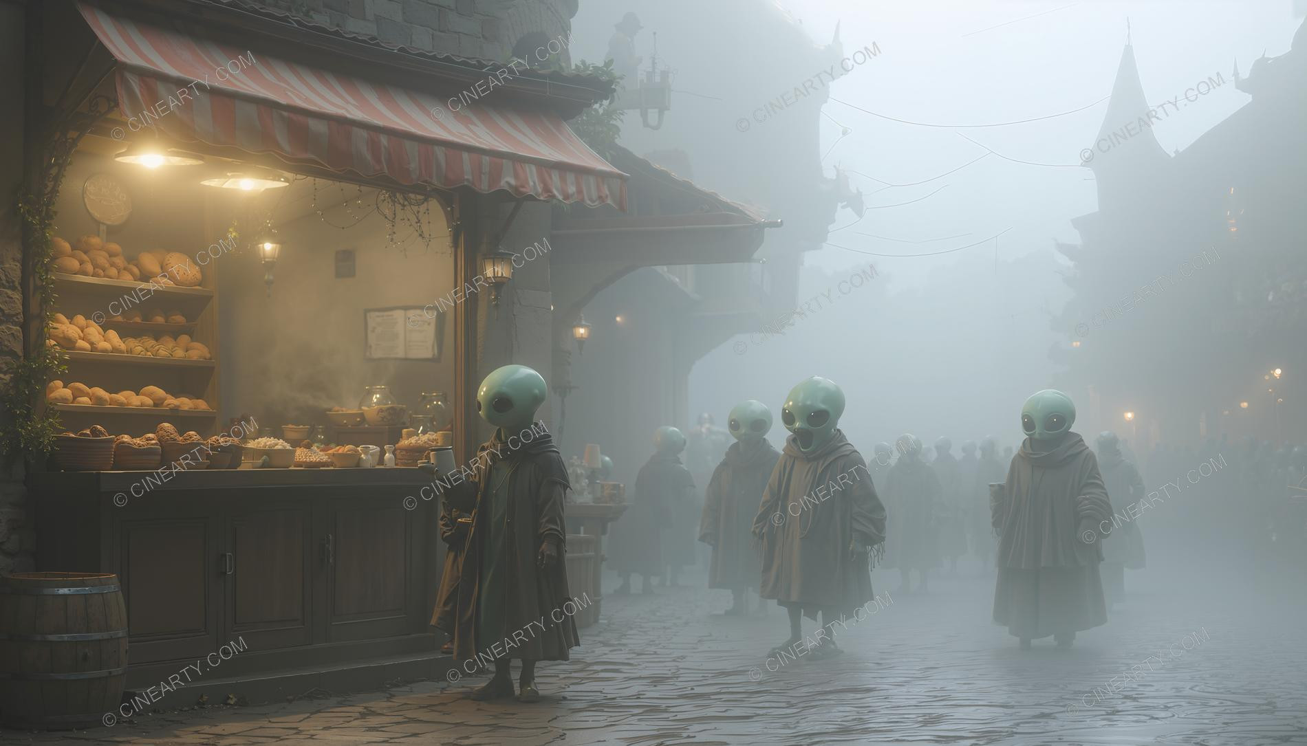 Aliens in Myst Town 82625