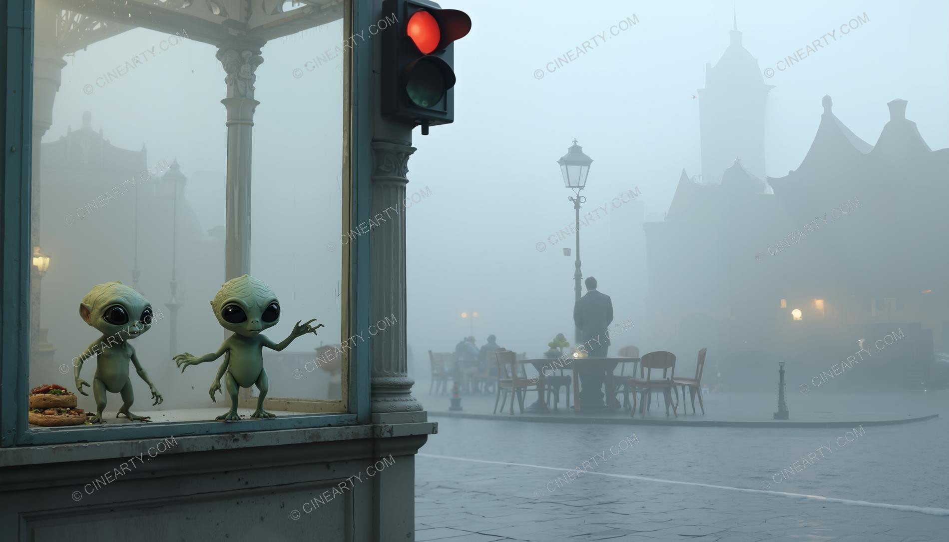 Aliens in Myst Town 93971