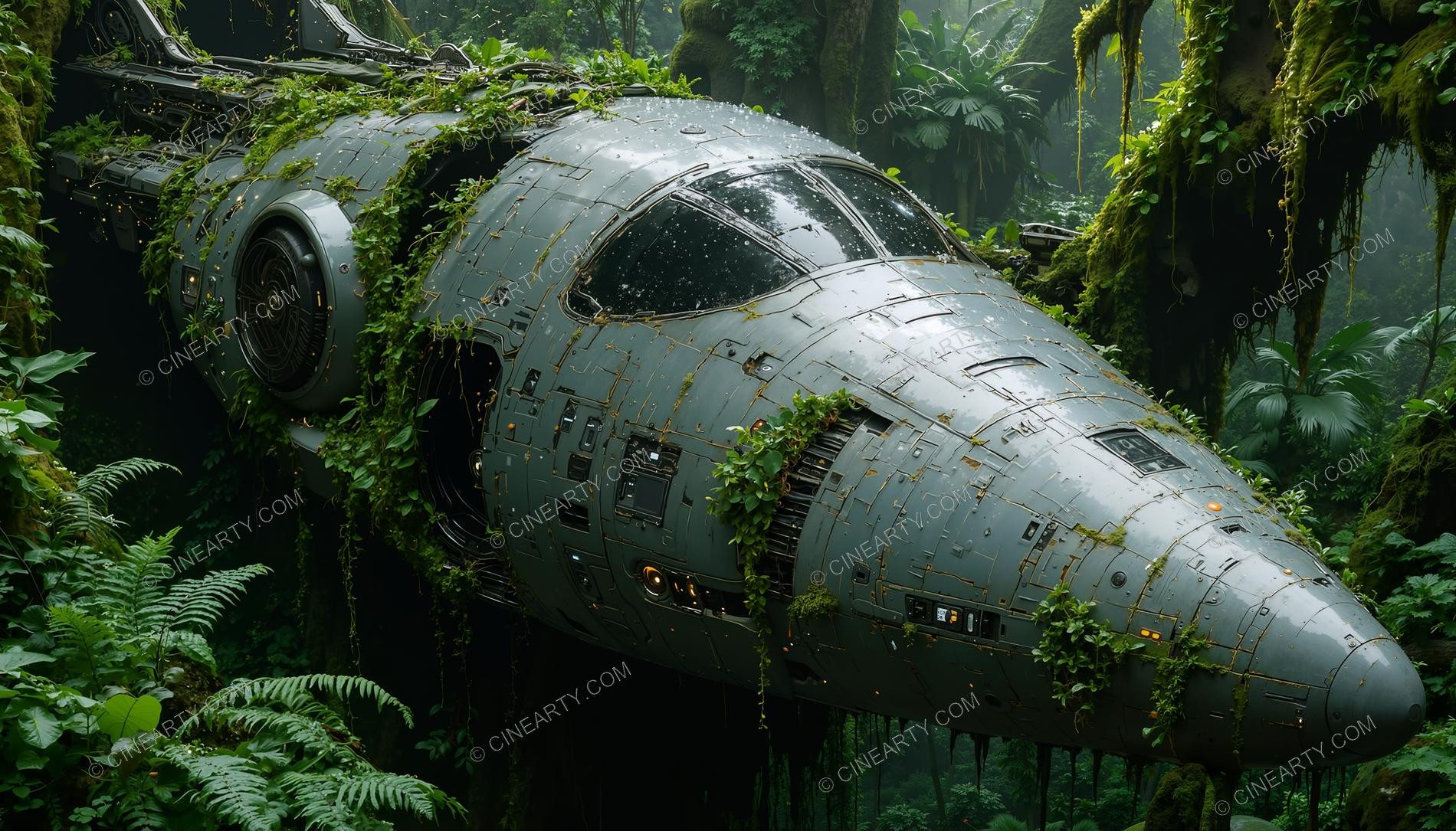 Alien Ship Crash in the Jungle 50937