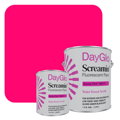 Translucent Pink Color Paint UV Reactive Pink Fluorescent Paint Set | Neon Blacklight Water-Based ...