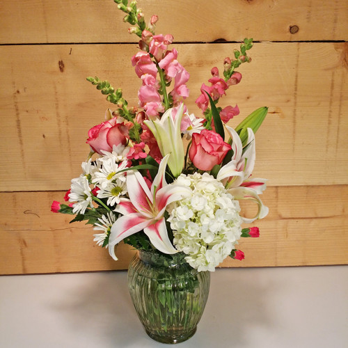 Blooms of Beauty Bouquet by Savilles Country Florist. Flower delivery to Orchard Park, Hamburg, West Seneca, East Aurora, Buffalo, NY and surrounding suburbs.