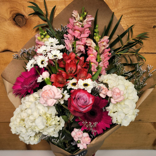 Classic Wrapped Pinks & Whites Bouquet (1579)