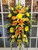 Bright Sympathy Standing Spray by Savilles Country Florist. Flower delivery to Orchard Park, Hamburg, West Seneca, East Aurora, Buffalo, NY and surrounding suburbs.