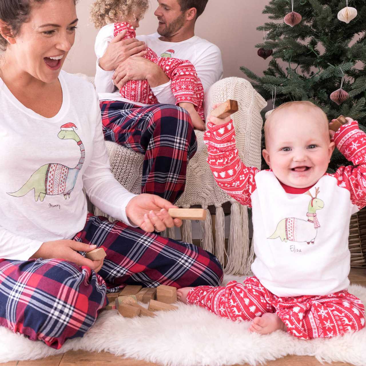 Christmas Dinosaur Family Pyjama Set