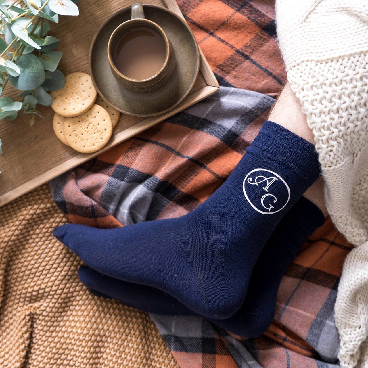 Monogrammed Men’s Dress Socks