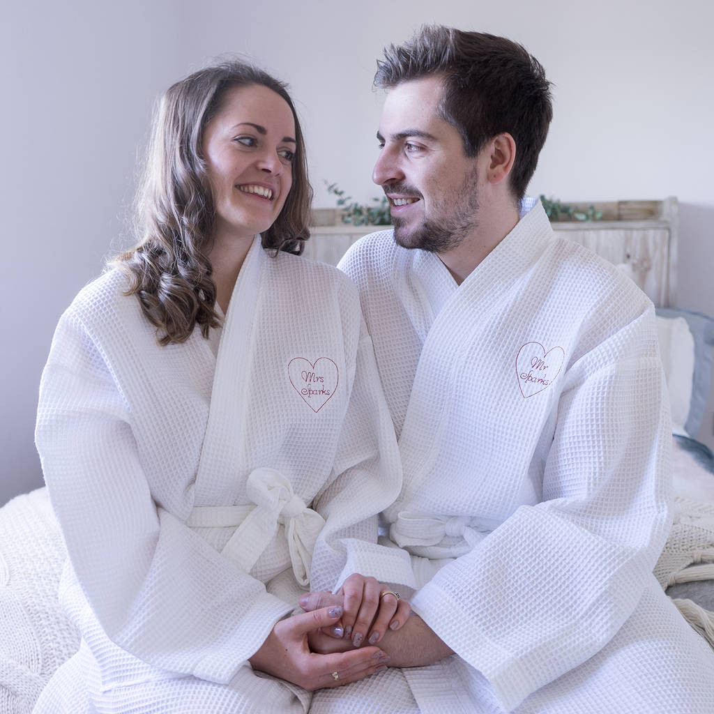 personalised mr and mrs dressing gowns