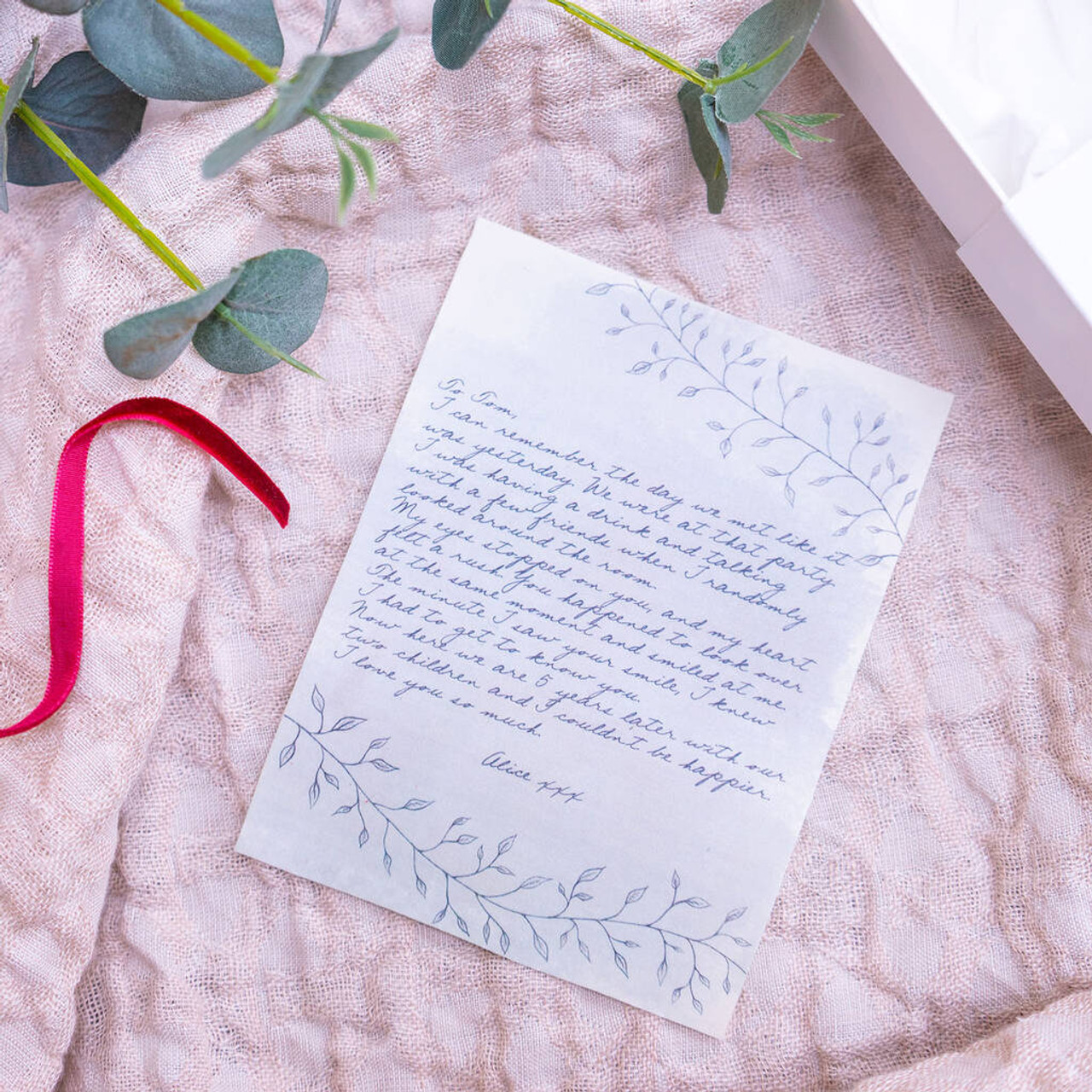 Personalised love letter 