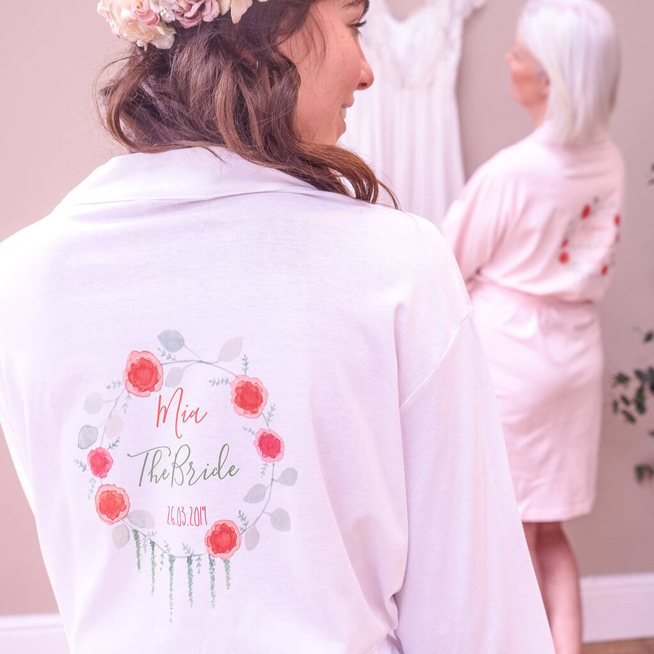 Personalised Bridesmaid Robes Lace Wedding Robe Bridesmaid Gifts Bridal  Party Robe Bridesmaid Proposal Dressing Gown Bridal - Robes - AliExpress