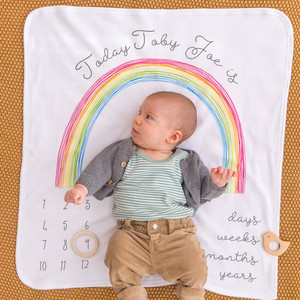 Rainbow Baby Milestone Blanket Rainbow Baby Milestone Blanket