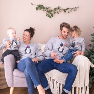 Family Penguin Christmas Jumper Set Family Penguin Christmas Jumper Set