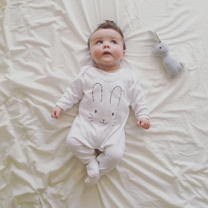 Bunny Face Baby Sleepsuit Bunny Face Baby Sleepsuit