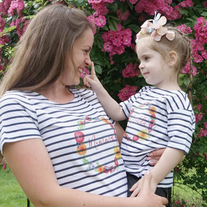 Summer Floral Breton Tshirt Set Summer Floral Breton Tshirt Set