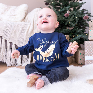 Joyeux Narwhal Children's Christmas Jumper Joyeux Narwhal Children's Christmas Jumper