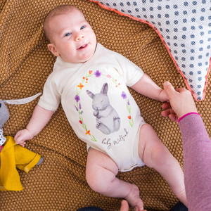 Organic Spring Bunny Baby Bodysuit