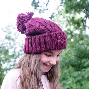 Botanical Monogram Children's Bobble Hat Botanical Monogram Children's Bobble Hat