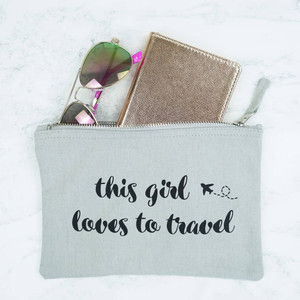 This Girl Loves To Travel Pouch This Girl Loves To Travel Pouch