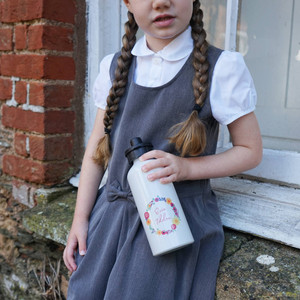 Floral Wreath School Water Bottle Floral Wreath School Water Bottle