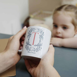 Botanical Monogram Teacher Mug Botanical Monogram Teacher Mug