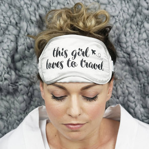 This Girl Loves To Travel Silk Eye Mask This Girl Loves To Travel Silk Eye Mask