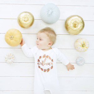 Autumn wreath baby Sleepsuit Autumn wreath baby Sleepsuit