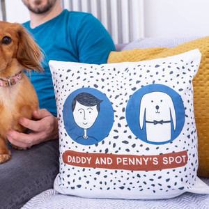 Me And My Pet Portrait Cushion Me And My Pet Portrait Cushion