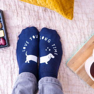 I Love You Long Time Dachshund Socks I Love You Long Time Dachshund Socks