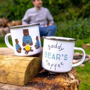 Mama Bear, Papa Bear” Custom Couples Coffee Mugs