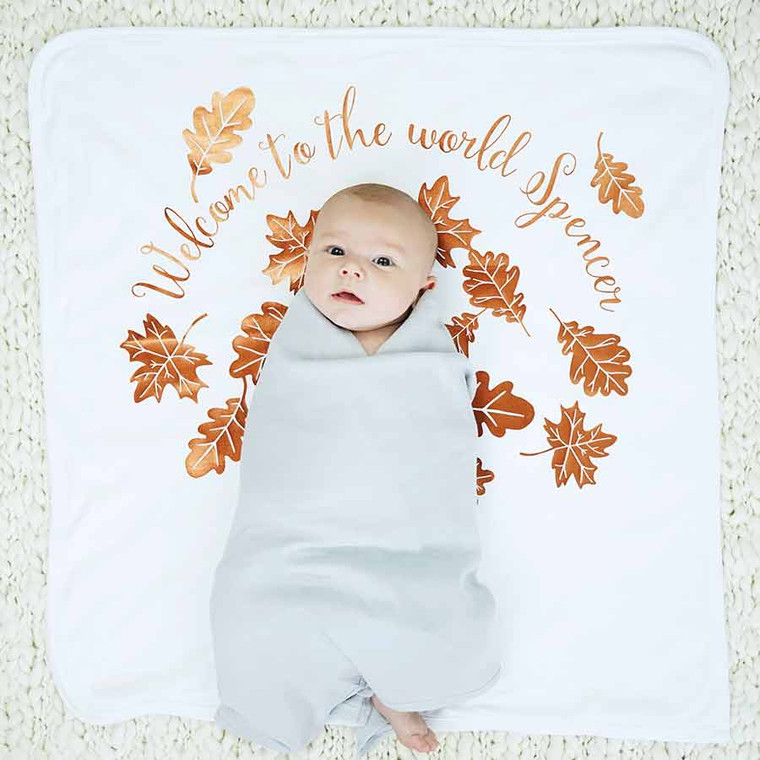 Autumn Leaves New Baby Blanket