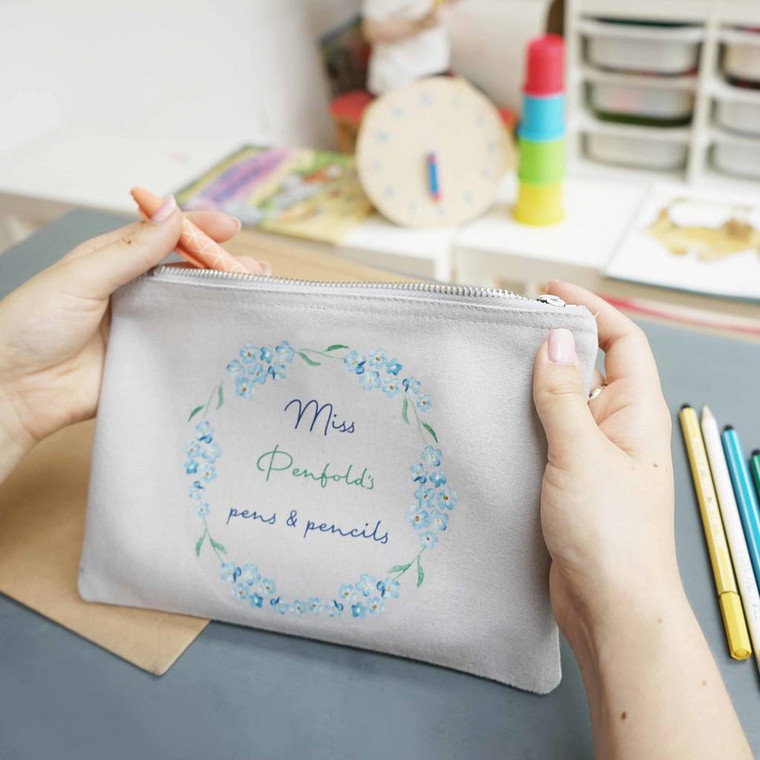 Forget Me Not Teacher Pencil Case