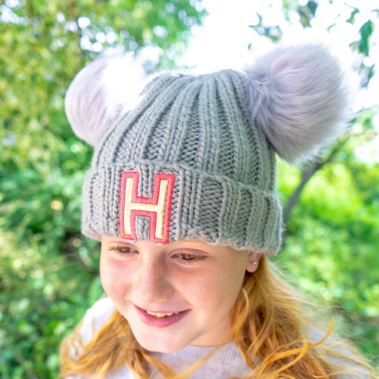 Initial Pom Pom Kids Hat