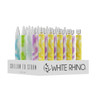 White Rhino Chillum To Straw Quartz Glow in the Dark - Assorted Colors 25CT Display