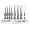 White Rhino White Ceramic Dab Straw w/ Silicone Cap - 25CT Display