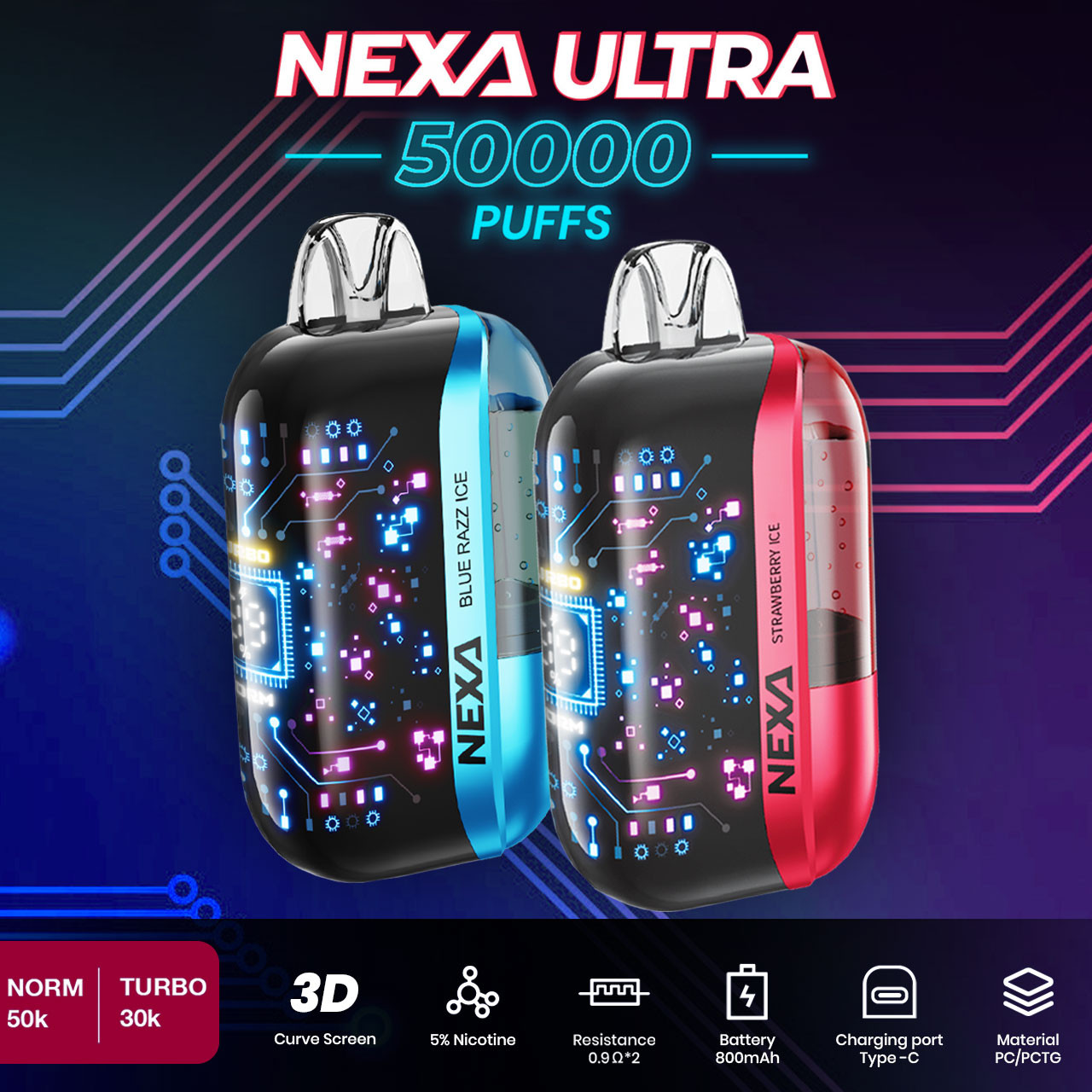 NEXA Ultra 50000 Puff Disposable Vape at Urbanz Smokez NEXA Ultra 50000 Puff Disposable Vape at Urbanz Smokez