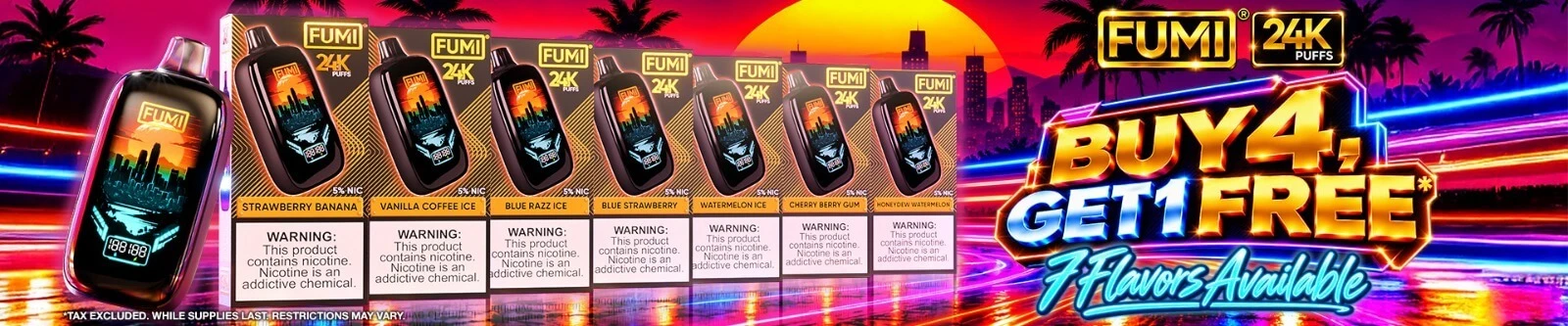 FUMI 24K Puff Disposable – Buy 4 Get 1 FREE