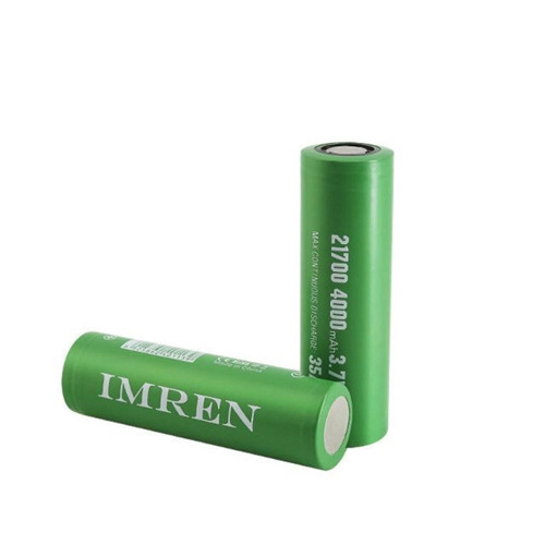 Imren (Green) IMR 21700 (4000mAh) 35A 3.7v Battery Flat-Top - 2 Pack Wholesale | Imren Wholesale