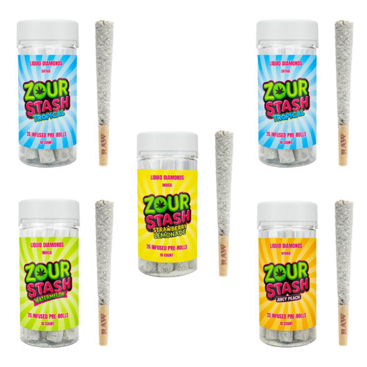 Zour Stash Liquid Diamonds Infused Preroll 2G -10 Counts