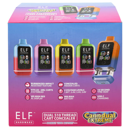 ELF CannDual Extreme 900MAH Battery - 10PK Assorted Colors