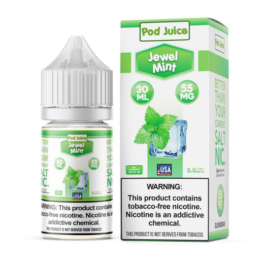 Pod Juice Salt Jewel Mint Tobacco Free Nicotine E-Juice 30ml