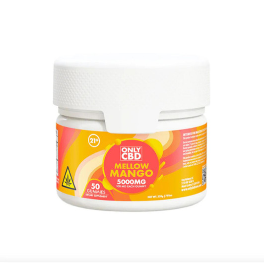 Only CBD Gummies Jar 5000MG Mellow Mango